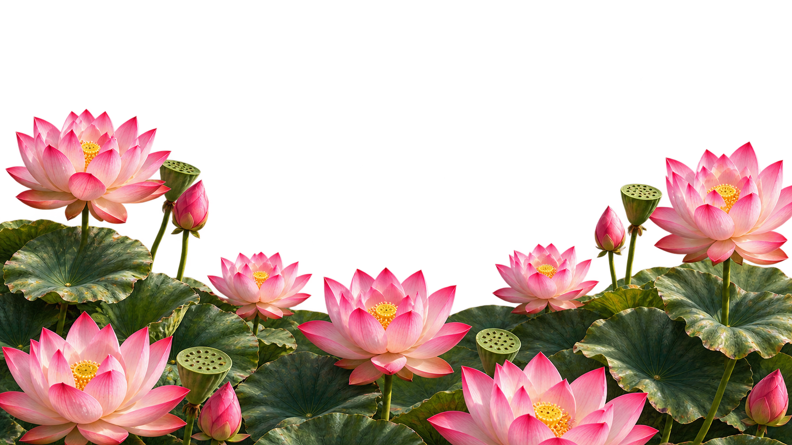 Foreground Lotus Flowers